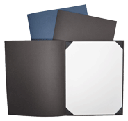 black and blue linen textured paper premium certificate covrs