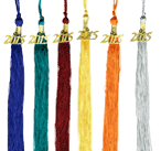 New colored grad tassels left side